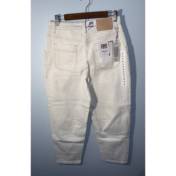 FRYE Women's Barrel Jean Denim Bone 5-Pocket Button Fly Jeans NEW NWT Size 4 - Picture 4 of 6